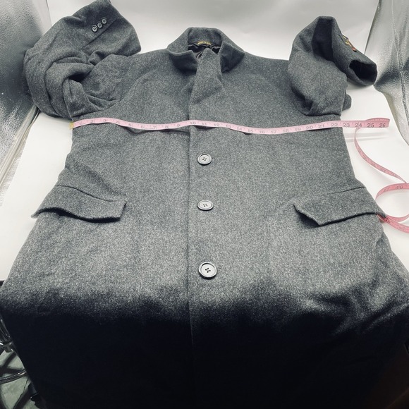 Madison Plus Thinsulate Black Wool Overcoat Size 40 Usa– Classic Dress Coat - Picture 5 of 9